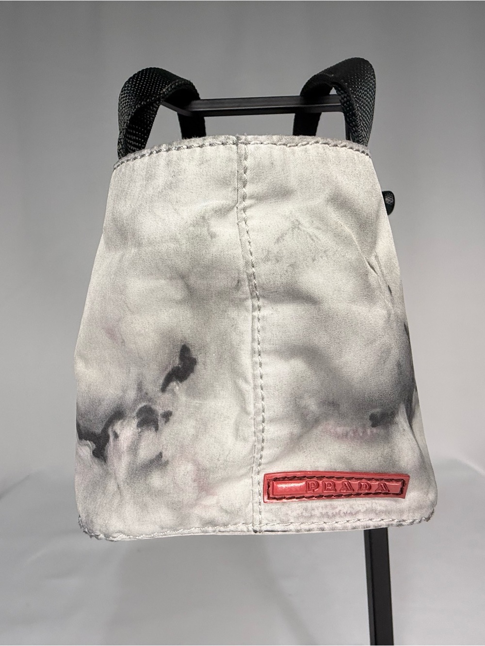 Prada Marble-Effect Mini Tote Small Cosmetic